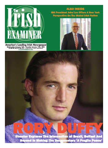 Irish Examiner USA cover featuring Rory Duffy and A Fragile Peace